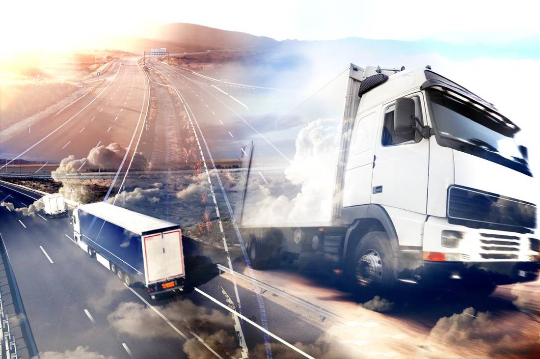 Unidad de GOQUI Transport en ruta con monitoreo satelital